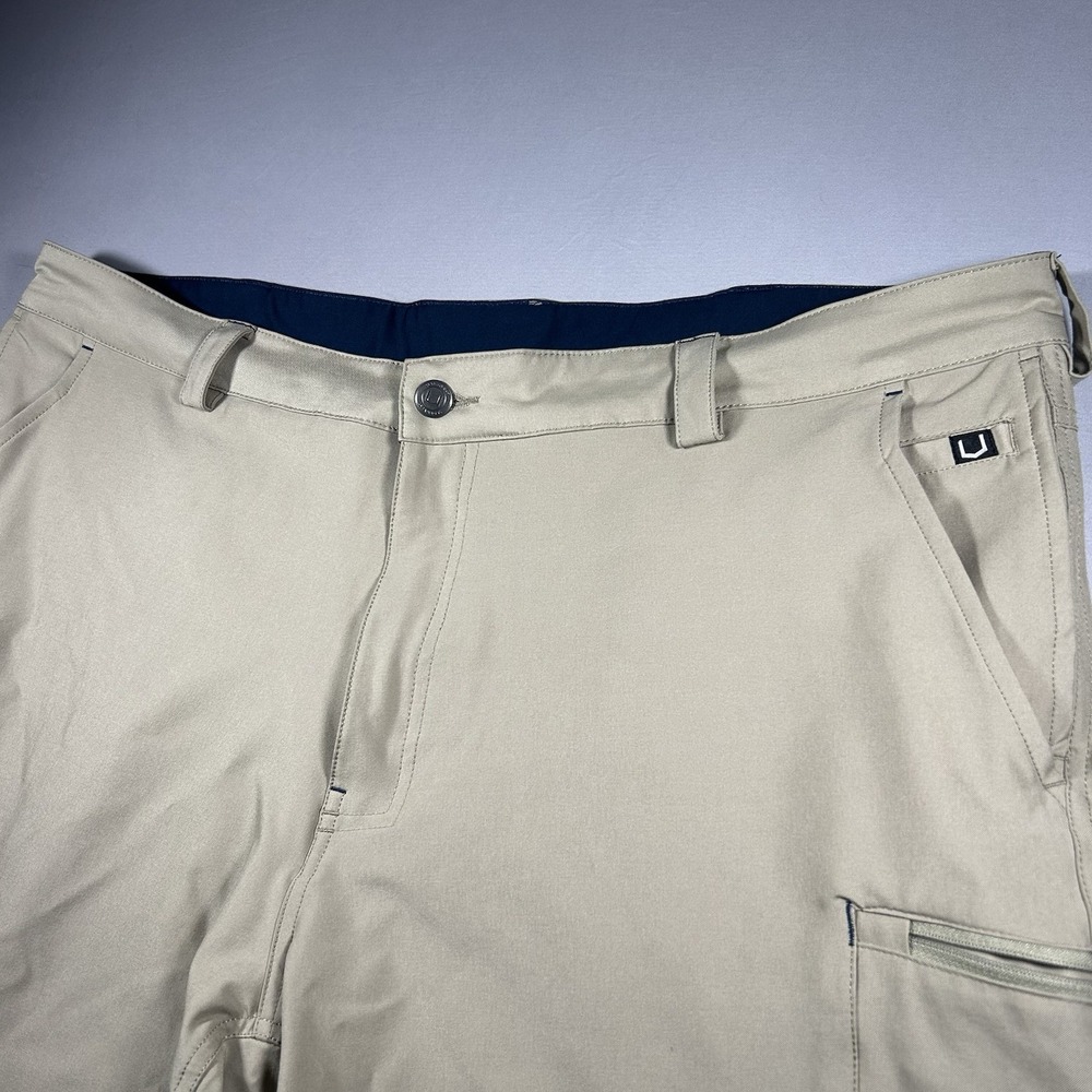 Scottevest Action Adventure Shorts Mens 42 Khaki Cargo Travel Hiking 17 Pocket - Picture 6 of 9